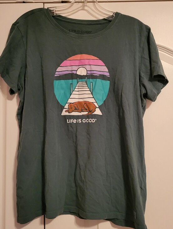 Life Is Good Tops - Life Is Good Dockside Dog Tshirt